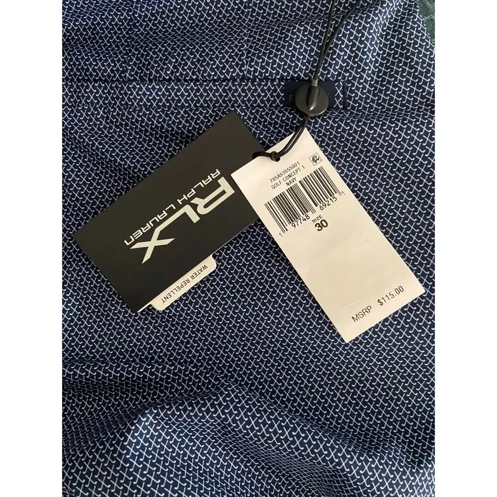 Ralph Lauren RLX Golf Shorts Men's 30W Tailored Fit Woven Navy Blue NEW - Picture 16 of 16